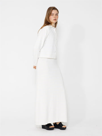 Lan Skirt - Off White/White Stripes