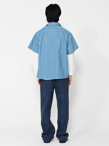 Lew Zip Denim Shirt - Light Blue - F5 Concept Store