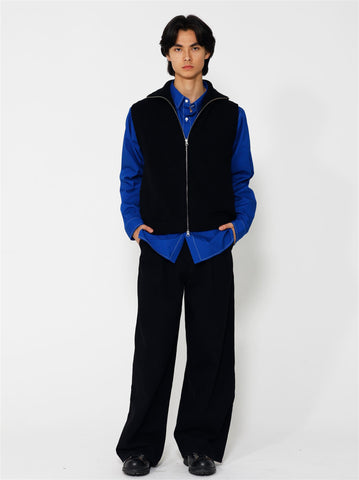 Huan Merino Full Zip Vest - Black - F5 Concept Store