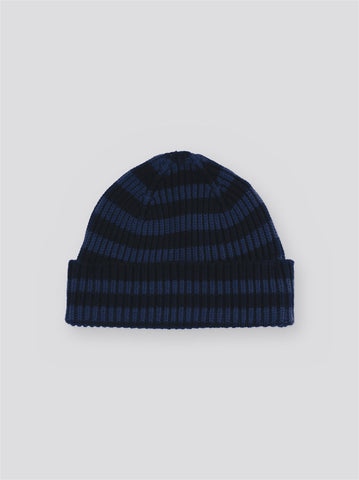 Bo Chunky Beanie - Black/Blue