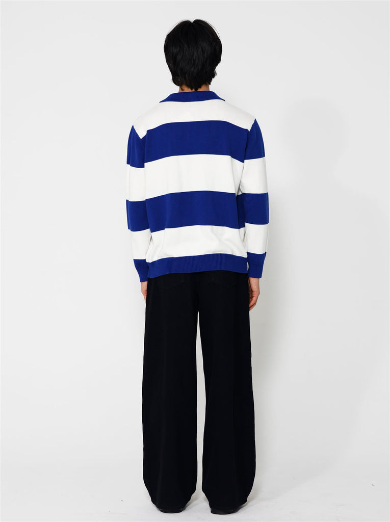Bowen Sweater - Royal Blue/White Stripes