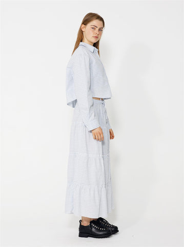 Milena Skirt - Blue/White Checks