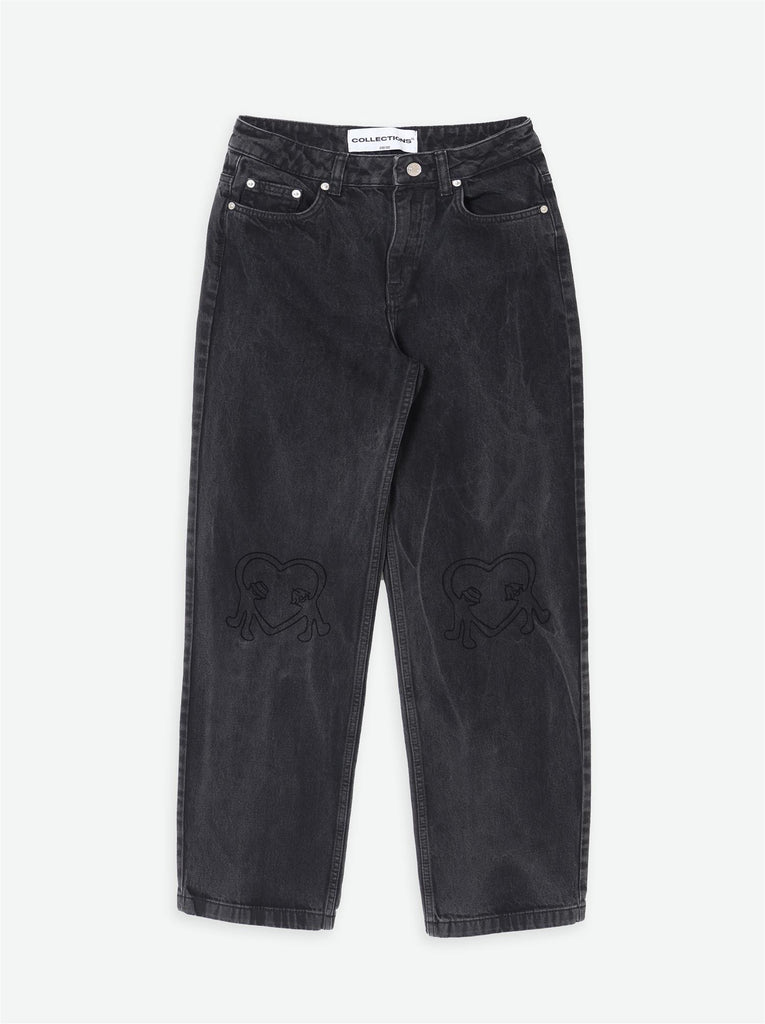 Eren Heart Jeans -  Washed Black - F5 Concept Store