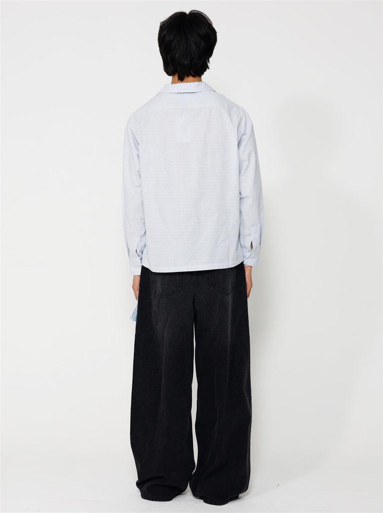 Lew Longsleeve Shirt - Blue/White Checks
