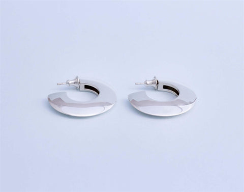 Point hoops - Silver