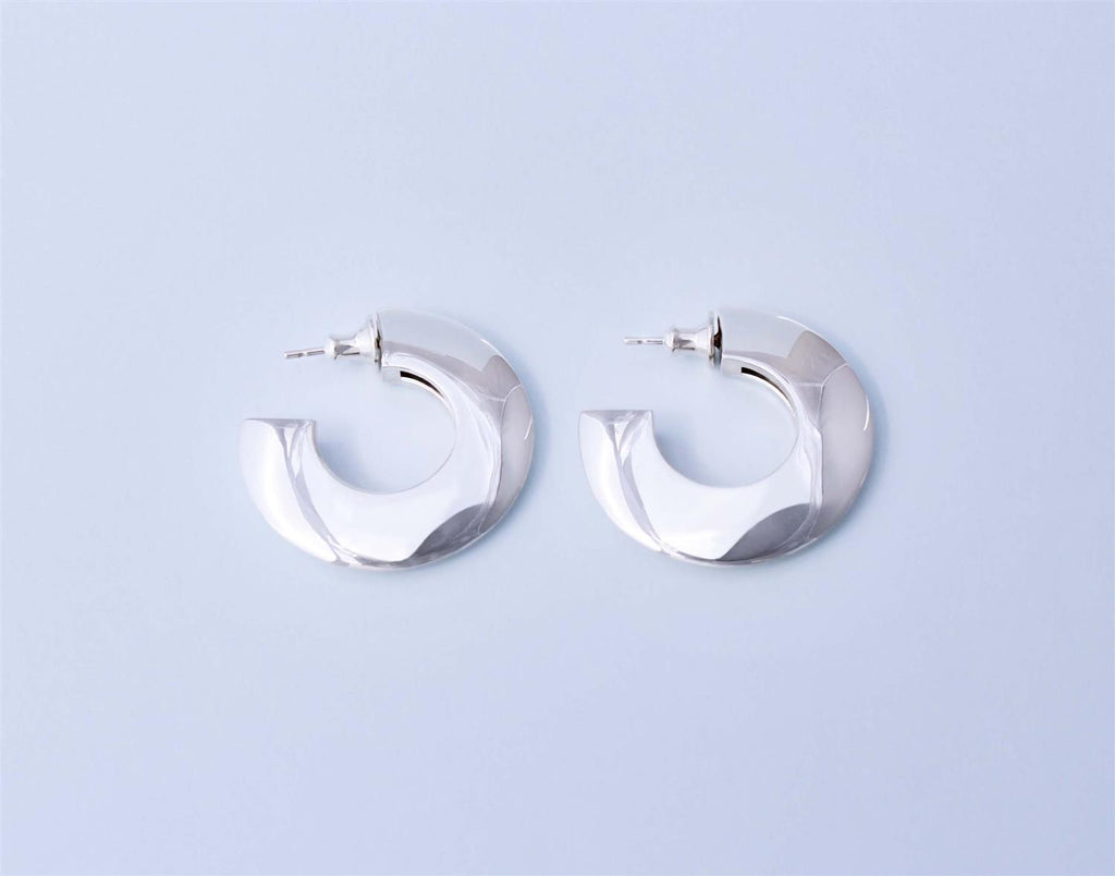Point hoops - Silver