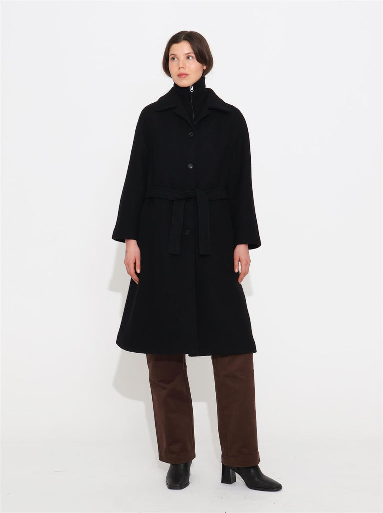 Anna Wool Coat - Black - F5 Concept Store