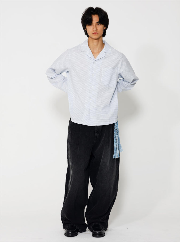 Lew Longsleeve Shirt - Blue/White Checks - F5 Concept Store