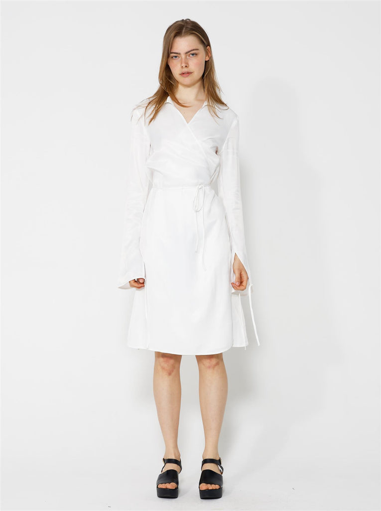 Lucja Wrap Dress - Cream - F5 Concept Store
