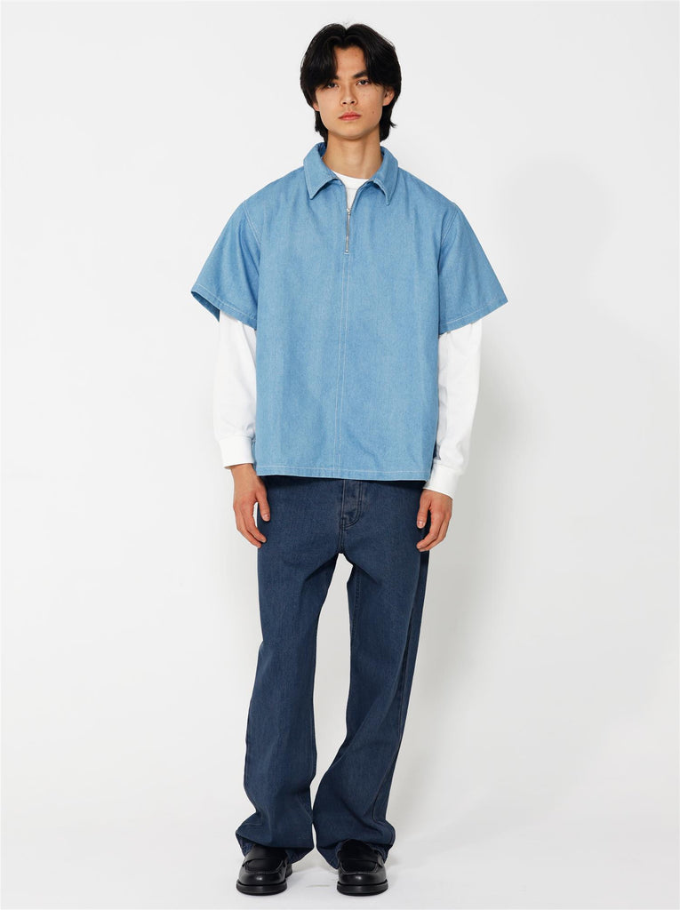 Lew Zip Denim Shirt - Light Blue - F5 Concept Store