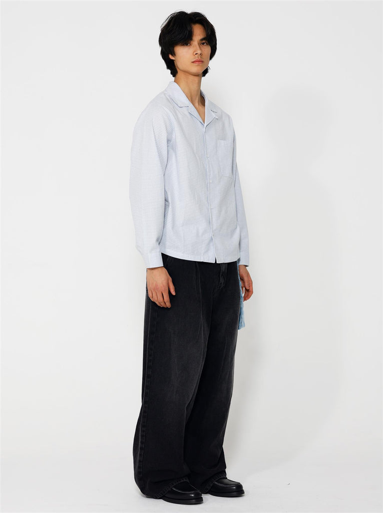 Lew Longsleeve Shirt - Blue/White Checks