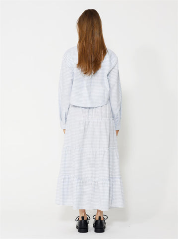 Milena Skirt - Blue/White Checks